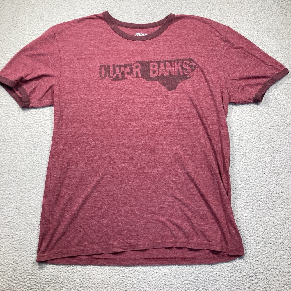 Outer Banks T Shirt Adult XL Maroon Short Sleeve Tourist Vacation North Carolina
